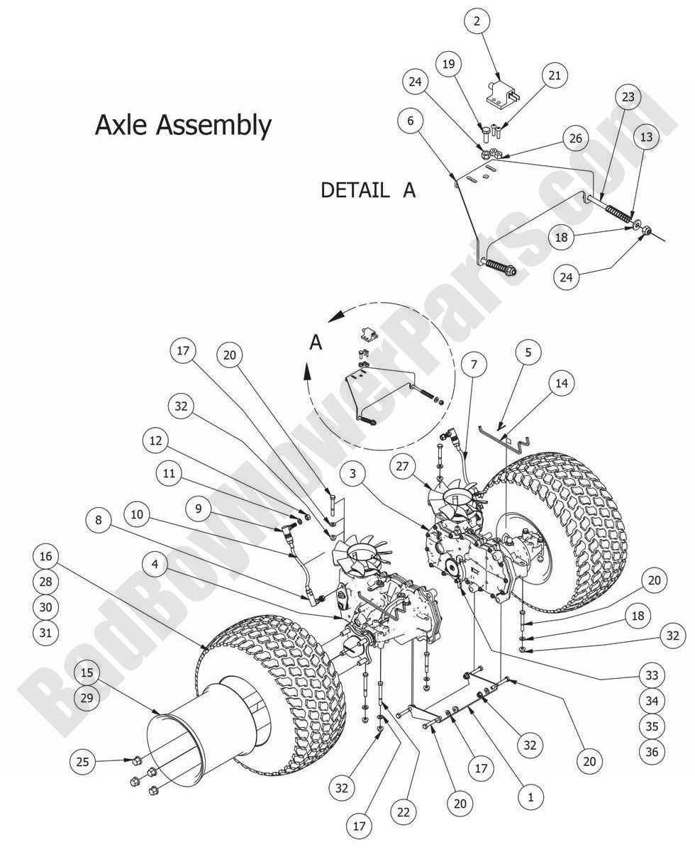 2014 MZ Axle Assembly